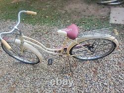 Vintage 1960s Schwinn CATALINA 1960 Pink Womans Ladies Bicycle 26 Bike