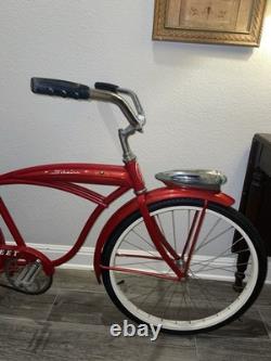 Vintage 1960s Schwinn Fleet Cruiser Bike Tank Rack Bendix 2 Speed Red Survivor