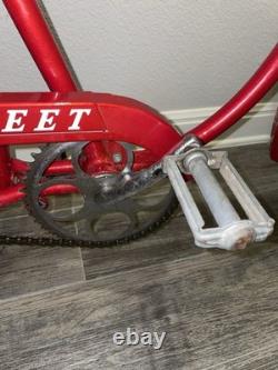 Vintage 1960s Schwinn Fleet Cruiser Bike Tank Rack Bendix 2 Speed Red Survivor