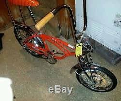 Vintage 1960s Schwinn Orange Crate Banana Seat Bicycle Cool