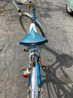 Vintage 1960s blue Schwinn Deluxe Breeze 3-speed Bike (Bicycle) withBasket&Lights