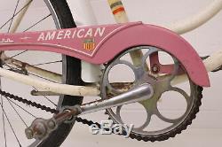 Vintage 1961 Schwinn American Ladies White Rose 24'' S-7 Bicycle Bike Cruiser