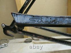 Vintage 1962 Schwinn Bicycle/Bike Slim Line Tank Frame Fleet/American