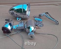 Vintage 1963 MILLER ENGLAND Generator LIGHTING SET Headlight Taillight SCHWINN