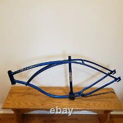 Vintage 1964 Schwinn American Middleweight Bicycle Frame for 26 Wheel Bike, Blue