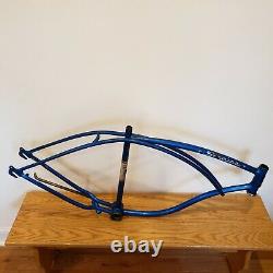 Vintage 1964 Schwinn American Middleweight Bicycle Frame for 26 Wheel Bike, Blue