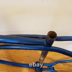 Vintage 1964 Schwinn American Middleweight Bicycle Frame for 26 Wheel Bike, Blue