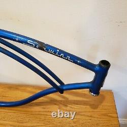 Vintage 1964 Schwinn American Middleweight Bicycle Frame for 26 Wheel Bike, Blue