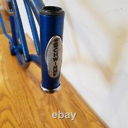 Vintage 1964 Schwinn American Middleweight Bicycle Frame for 26 Wheel Bike, Blue