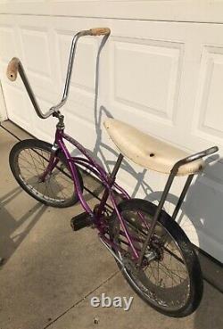 Vintage 1964 Schwinn Stingray Deluxe, Violet Color, Oct 1964, Old Muscle Bike