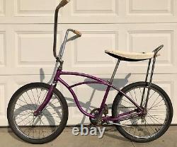 Vintage 1964 Schwinn Stingray Deluxe, Violet Color, Oct 1964, Old Muscle Bike