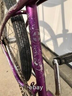 Vintage 1964 Schwinn Stingray Deluxe, Violet Color, Oct 1964, Old Muscle Bike