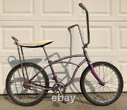 Vintage 1964 Schwinn Stingray Deluxe, Violet Color, Oct 1964, Old Muscle Bike