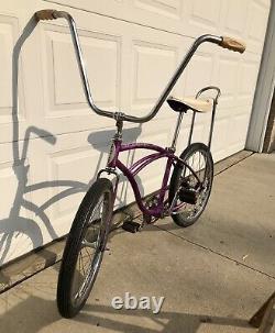 Vintage 1964 Schwinn Stingray Deluxe, Violet Color, Oct 1964, Old Muscle Bike