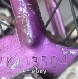 Vintage 1964 Schwinn Stingray Deluxe, Violet Color, Oct 1964, Old Muscle Bike