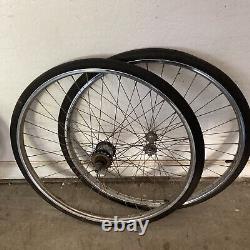 Vintage 1965 Schwinn 26x1 3/8 3speed Wheel Set S5 Rims Sturmey Archer