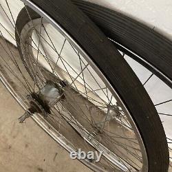 Vintage 1965 Schwinn 26x1 3/8 3speed Wheel Set S5 Rims Sturmey Archer