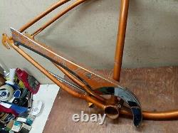 Vintage 1965 Schwinn Jaguar Coppertone 26 tank Bicycle frame fork chainguard s7