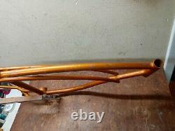 Vintage 1965 Schwinn Jaguar Coppertone 26 tank Bicycle frame fork chainguard s7