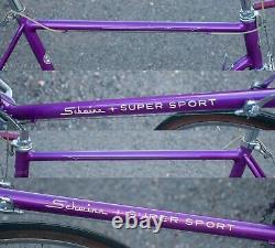 Vintage 1965 Schwinn Violet Super Sport Road Bike Sprint Bicycle 27 Paramount