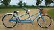 Vintage 1966 Original Chicago Schwinn Twinn Tandem Bicycle Blue W Basket S7 26