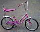 Vintage 1966 Schwinn Fair Lady Stingray Bicycle Violet Banana Seat Muscle Bike
