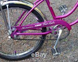 Vintage 1966 Schwinn FAIR LADY Stingray Bicycle VIOLET Banana Seat MUSCLE BIKE