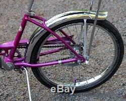 Vintage 1966 Schwinn FAIR LADY Stingray Bicycle VIOLET Banana Seat MUSCLE BIKE