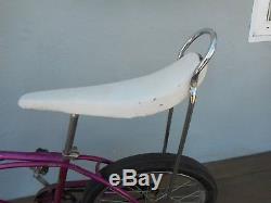 Vintage 1966 Schwinn Stingray, 2 Speed Frame White Smoothie Seat Original Paint