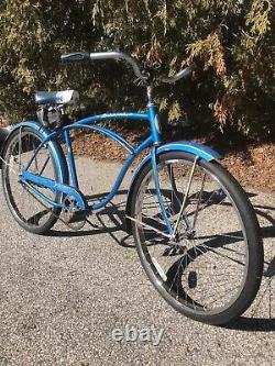 Vintage 1966 Schwinn Typhoon Deluxe Bike Mens 26 Cruiser 18 Blue Chicago SALE