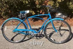 Vintage 1966 Schwinn Typhoon Deluxe Bike Mens 26 Cruiser 18 Blue Chicago SALE