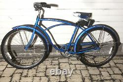 Vintage 1966 Schwinn Typhoon Deluxe Bike Mens 26 Cruiser 18 Blue Chicago SALE