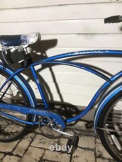 Vintage 1966 Schwinn Typhoon Deluxe Bike Mens 26 Cruiser 18 Blue Chicago SALE