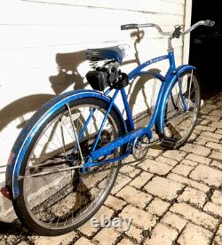 Vintage 1966 Schwinn Typhoon Deluxe Bike Mens 26 Cruiser 18 Blue Chicago SALE