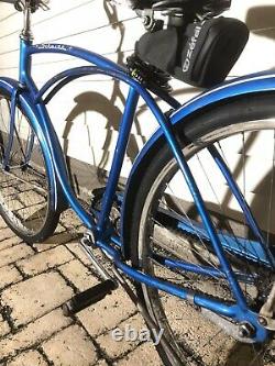 Vintage 1966 Schwinn Typhoon Deluxe Bike Mens 26 Cruiser 18 Blue Chicago SALE