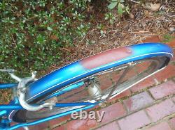 Vintage 1967 Schwinn Chicago Racer 3 Speed 26 Men's Original Bicycle Bike Blue