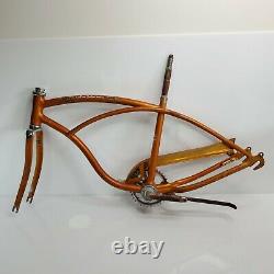 Vintage 1967 Schwinn Junior Sting-Ray Frame & Fork Set 20 Coppertone Gold USA