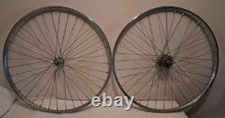 Vintage 1968 Schwinn 26 x 1? S5 Chrome Wheel Set Sturmey Archer 3 Speed Racer