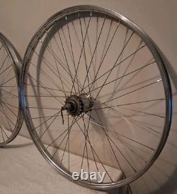 Vintage 1968 Schwinn 26 x 1? S5 Chrome Wheel Set Sturmey Archer 3 Speed Racer