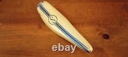 Vintage 1968 Schwinn Krate Silver Glitter Blue Stripe Accessory Banana Seat