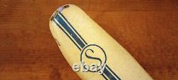 Vintage 1968 Schwinn Krate Silver Glitter Blue Stripe Accessory Banana Seat