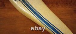 Vintage 1968 Schwinn Krate Silver Glitter Blue Stripe Accessory Banana Seat