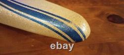 Vintage 1968 Schwinn Krate Silver Glitter Blue Stripe Accessory Banana Seat