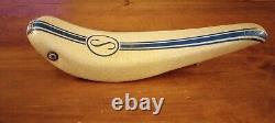 Vintage 1968 Schwinn Krate Silver Glitter Blue Stripe Accessory Banana Seat