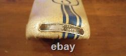 Vintage 1968 Schwinn Krate Silver Glitter Blue Stripe Accessory Banana Seat