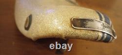 Vintage 1968 Schwinn Krate Silver Glitter Blue Stripe Accessory Banana Seat