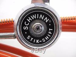 Vintage 1968 Schwinn Orange Krate 5 Speed Stik-Shift Atom Drum Sting Ray Restore