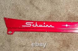 Vintage 1968 Schwinn Panther Red Bicycle Chain Guard Collectible Bike Part