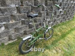 Vintage 1968 Schwinn Sting-Ray Run-A-Bout 16 Bicycle Stik Campus Green USA HTF
