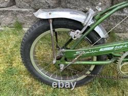 Vintage 1968 Schwinn Sting-Ray Run-A-Bout 16 Bicycle Stik Campus Green USA HTF